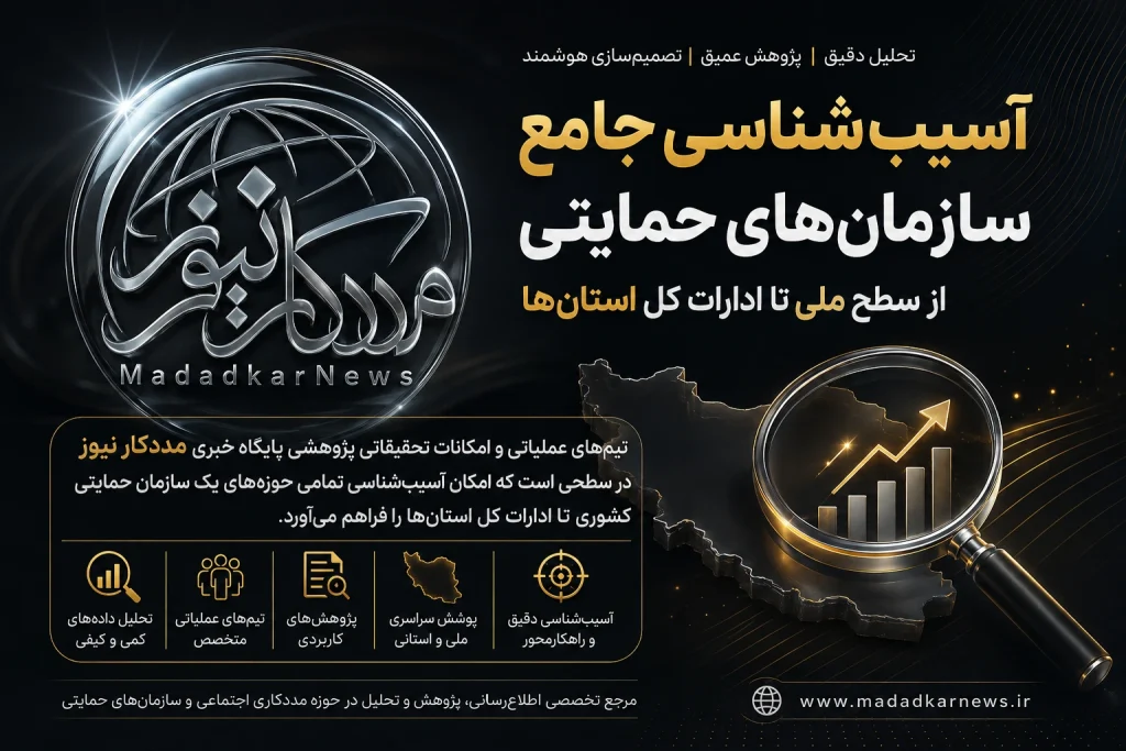 پایگاه خبری «مددکار نیوز»: تیم‌ها و امکانات پژوهشی برای آسیب‌شناسی نظام‌مند
